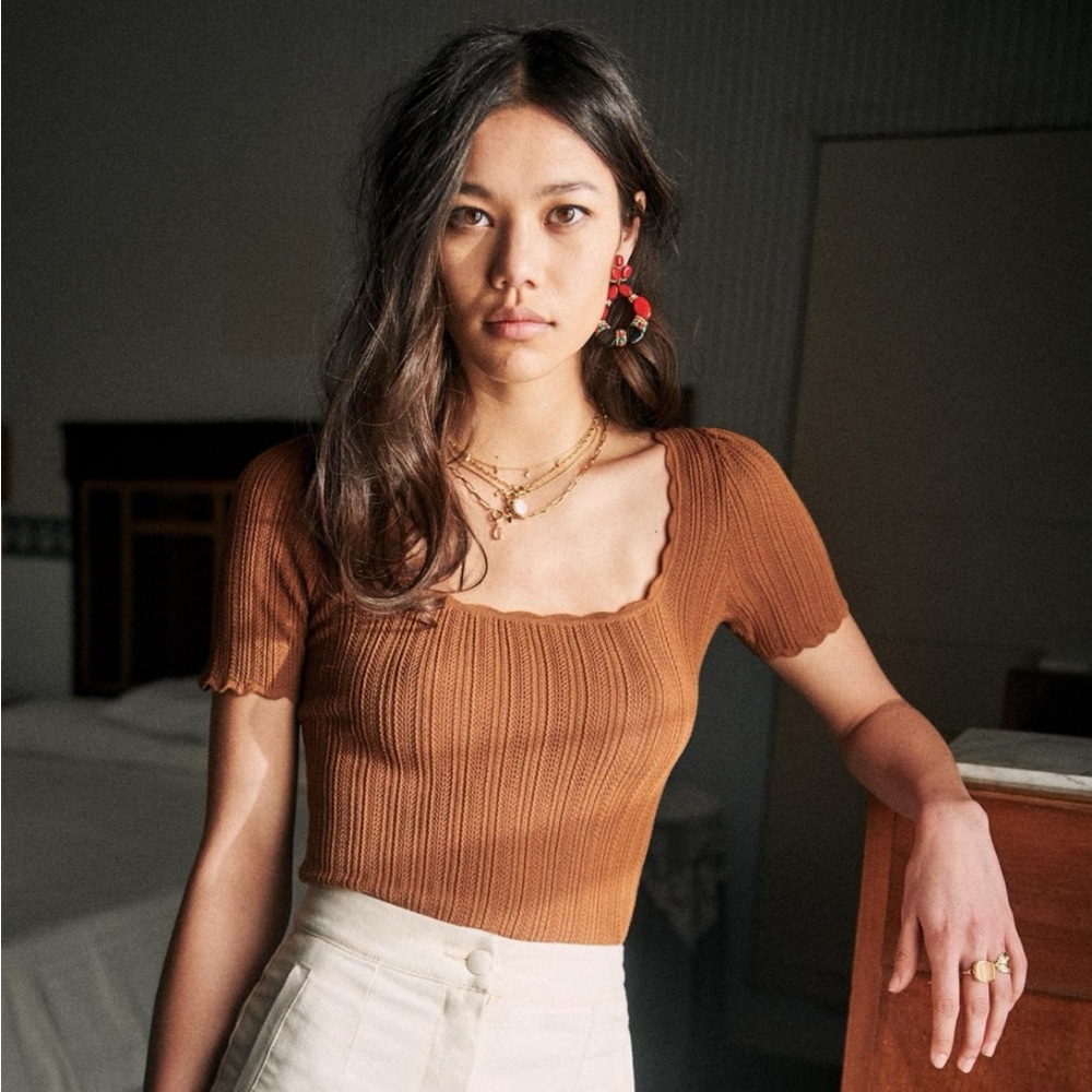 Sezane Anil Jumper in Coffee XS